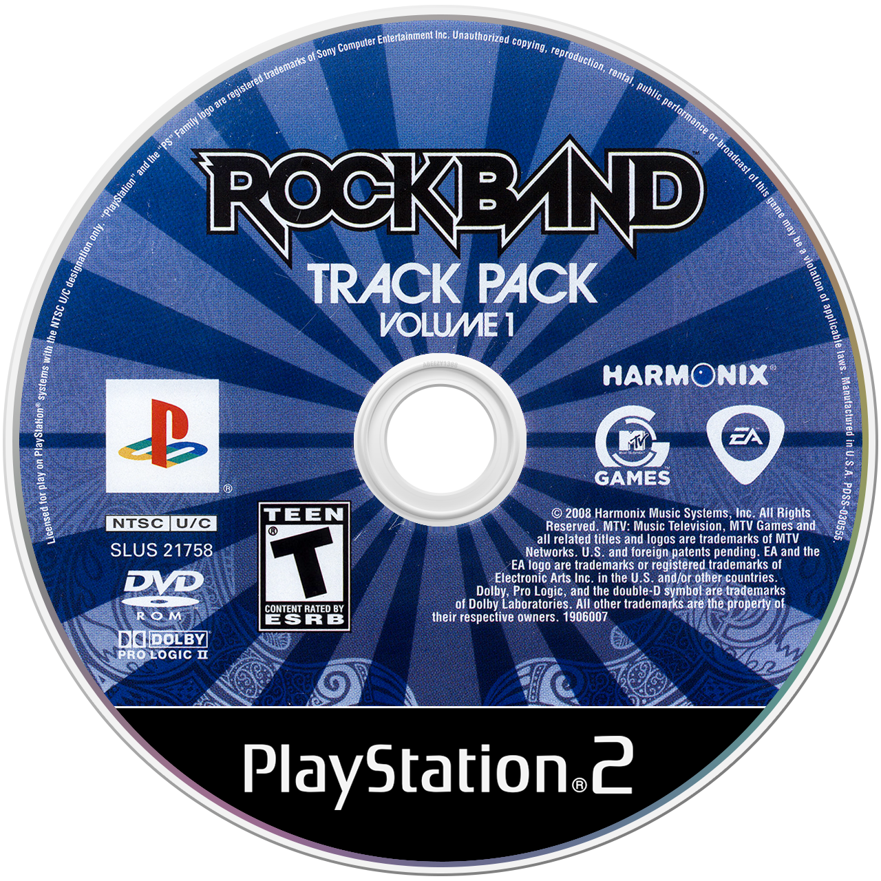 Rock Band Track Pack Volume 1 media 5 for Playstation 2